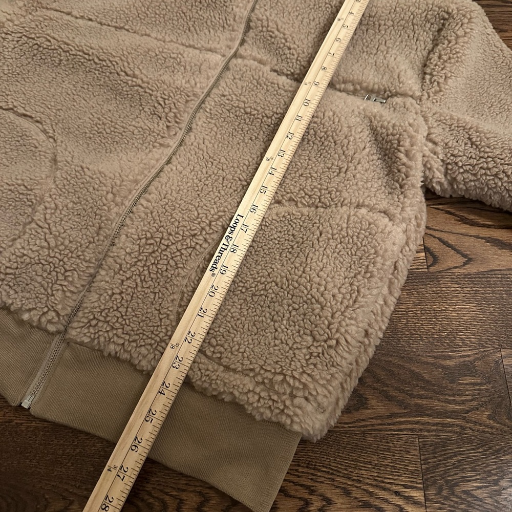Wilfred Free The Teddy Full Zip Jacket Tan Large with pockets - Picture 12 of 13